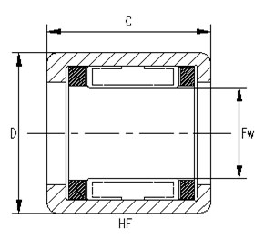 HFL1626單向滾針軸承尺寸